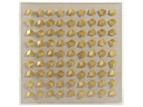Zentique Golden Cubes Shadow Box