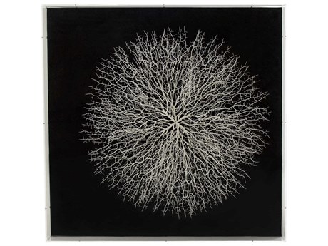 Zentique Abstract White Branches Shadow Box
