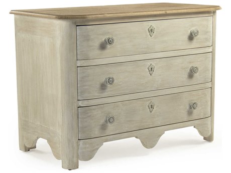 Zentique 3-Drawers Beige Pine Wood Dresser