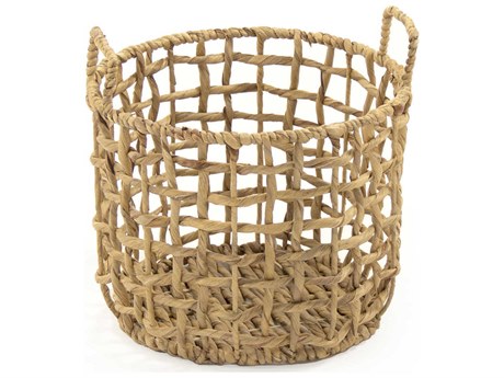 Zentique Brown 14" Water Hyacinth Basket