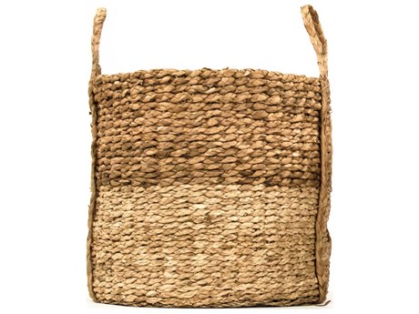 Zentique Dark Brown / Beige 16" Woven Basket