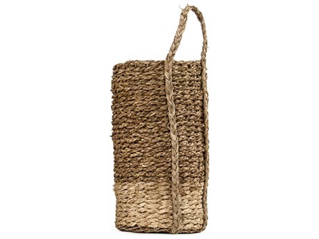 Zentique Dark Brown / Beige 9" Woven Basket