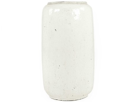 Zentique Distressed White 13" Vase