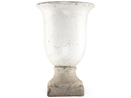 Zentique Distressed White 12" High Vase