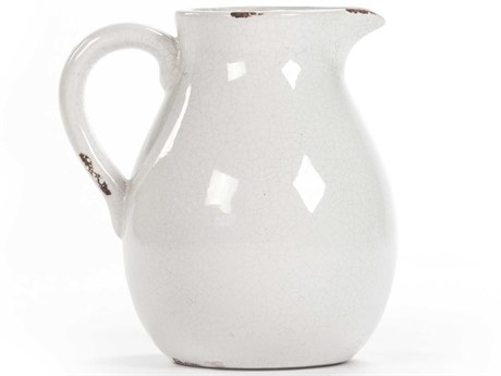 Zentique Distressed Crackle White Pitcher