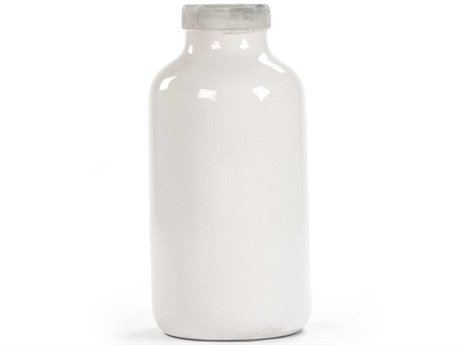 Zentique Distressed Crackle White 19" High Jar
