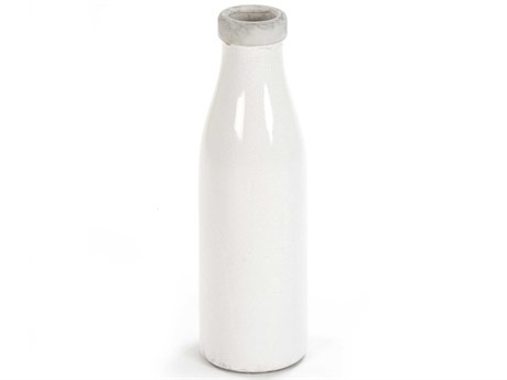 Zentique Distressed Crackle White Vase