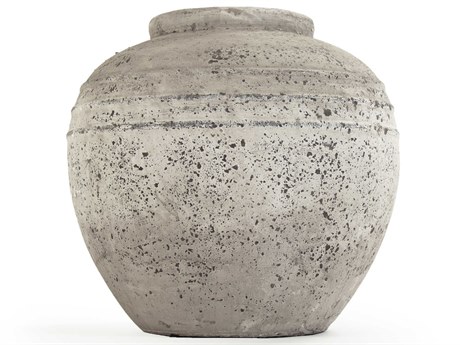 Zentique Distressed Grey Wash 15" High Jar