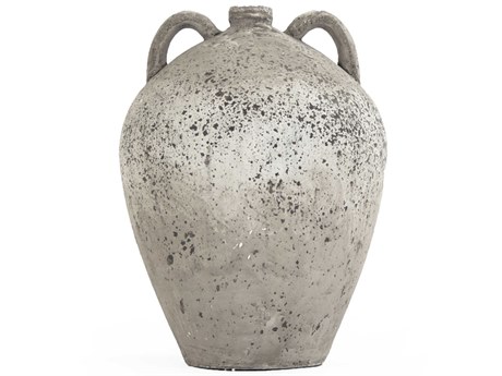 Zentique Distressed Grey Wash Handle Jar