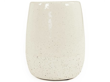 Zentique Distressed White 8" High Vase