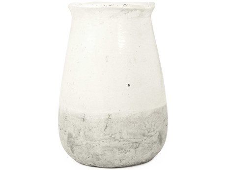 Zentique Distressed White 20" High Vase