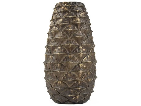 Zentique Distressed Bronze 14" High Pineapple Vase