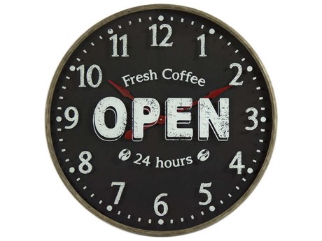 Zentique Black / White Iron Wall Clock