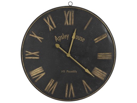 Zentique Black / Gold Iron Wall Clock