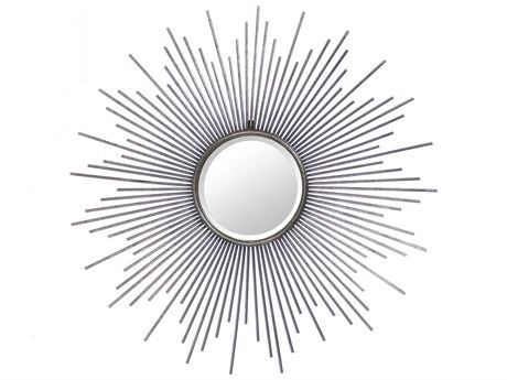 Zentique Konrad Distressed Silver Sunburst Wall Mirror