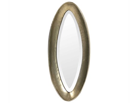 Zentique Ida Pale Gold Oval Wall Mirror