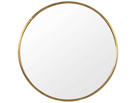 Zentique Gosse Antique Gold Round Wall Mirror